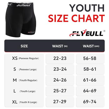 2-Pack Boys Cup Underwear Youth Boxer Briefs with 1 Protective Athletic Cup for Baseball, Football, Lacrosse - color: Black, size: X-Small
