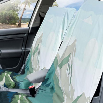 Hahafelt 2 Pack Car Seat Towel Cover with Storage Bag, Yosemite - style: Yosemite