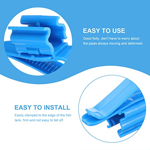 4pcs Multi-functional Aquarium Clips for Fish Tanks Hose Holder for Tubing Easy Installation Water Fixed Clips for Aquariums Lightweight and Space-saving Design
