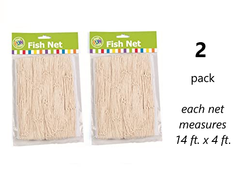 2 Natural Fish Net Party Accessory by Fun Express (2 PACK) (2)