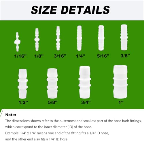 Plastic Hose Barb 1/2" Barbed Connectors Joint Splicer Mender Adapter for Aquarium Liquid Air (Pack of 5) - size: 0.5 Inch