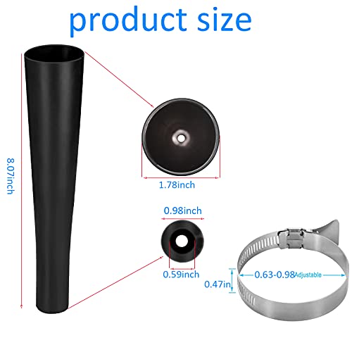 Baseball Softball Batting Tee Topper Replacement Rubber Holder for Tee Ball Stand Hitting Tee and t Ball tee Pack of 2 with 2 Hose Clamps