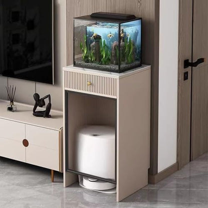 Sweeper Robot Storage Cabinet Sweeping Robot Storage Cabinet Shelf Robot Living Room Sideboard Fish Tank Cabinet Living Room Sideboards Sweeper Organizer(White,60x45x105cm)