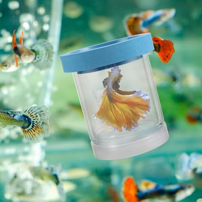 Toddmomy 2pcs Fish Isolation Box for Aquarium Breeding Plastic Floating Fish Breeding Box with Suction Cups