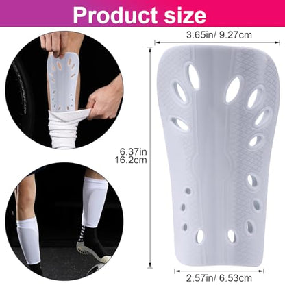 ANCIRS 2 Pair Soccer Shin Guards for Youth, Breathable Shin Guard Sleeves for Football Games, Protective EVA Cushion for Youth Men & Women - color: White & Red