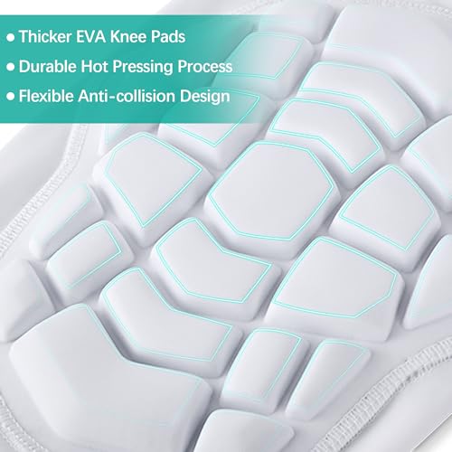 Knee Pads Compression Leg Sleeve Wrestling Volleyball Football Knee Pads, Knee Compression Sleeve for Youth Adult, 1 pair of Knee Sleeves ((#1) White-2pcs,XSmall) - color: (#1) White-2pcs, size: X-Small