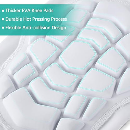 Knee Pads Compression Leg Sleeve Wrestling Volleyball Football Knee Pads, Knee Compression Sleeve for Youth Adult, 1 pair of Knee Sleeves ((#1) White-2pcs,XSmall) - color: (#1) White-2pcs, size: X-Small