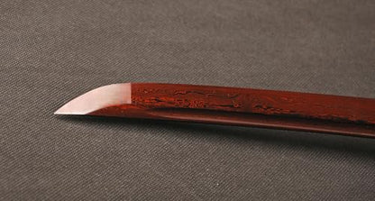41 Inch Handmade Authentic Japanese Samurai Katana Sword Full Tang Red Damascus Steel Collectible Men's Fine Gifts