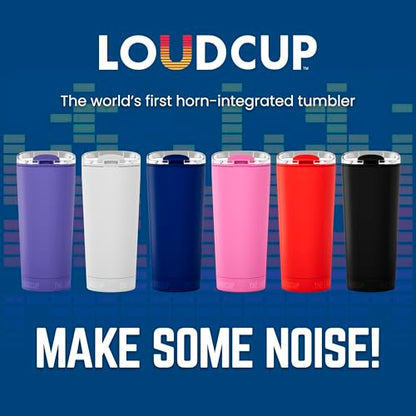 The LoudCup 16 oz 2-in-1 Water Bottle & Noisemaker, Ice White - color: Ice White, size: 16 Ounces