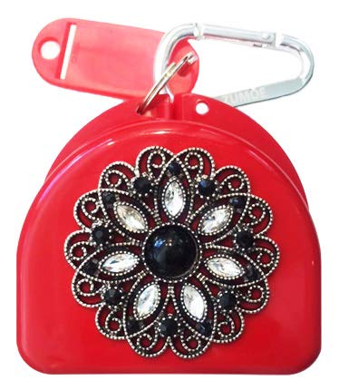Decorated Retainer Case - Night Star - Red - color: Red