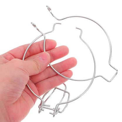4pcs Stainless Steel Latch Clamp for Wide Mouth Glass Jars 93mm Spring Wire Clip Sealing Buckles Food Storage and Canning Fastening Set