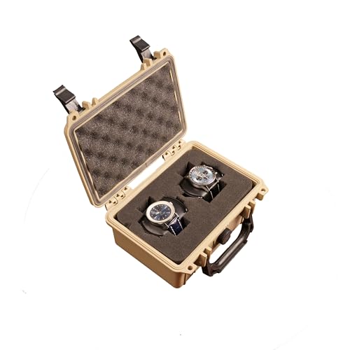 MEIJIA IP67 waterproof hard compact case,Customizable Fit Foam,8.12”x6.56”x 3.56”,Fit Use of Drones, Cameras,Equipments,lens (Desert Tan) - color: Desert Tan, size: 8.12x6.56x3.56inches