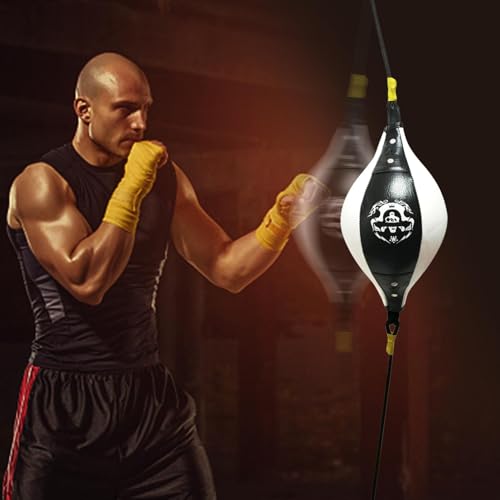 Speed Bag Stable Speed Reactive Full Body Boxing - color: Black and white