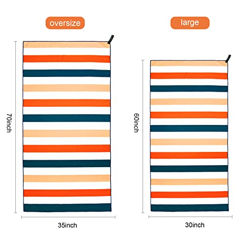 Exclusivo Mezcla 4 Pack Microfiber Quick Dry Large Beach Pool Towels - color: Multi-green/Purple/Navy/Brown, size: 30" x 60"