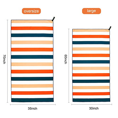 Exclusivo Mezcla 4 Pack Microfiber Quick Dry Large Beach Pool Towels - color: Multi-green/Purple/Navy/Brown, size: 30" x 60"