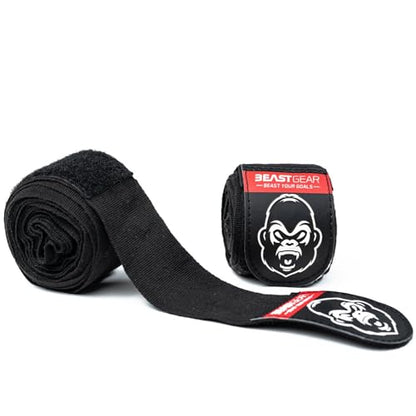 Beast Gear Boxing Hand Wraps 177 inches, Elastic Boxing Hand Wraps for Muay Thai MMA Boxing Martial Arts