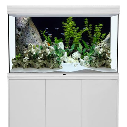 AWERT Vinyl Underwater Aquatic Plant Fish Tank Background Stone River Bed & Lake Aquarium Background 24x12 inches