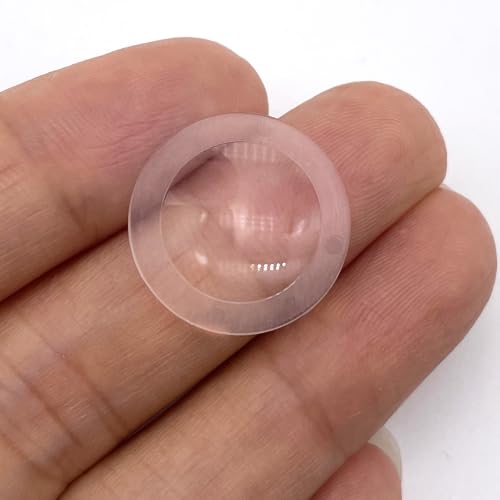 Double Convex Lens - 20mm Diameter, 34mm Focal Length, Optical biconvex Lens for Physics Experiments, Photography, Magnifying, and DIY Projects - Pack of 5pcs (20mm x H2.66mm x F34) - size: 20mm x H2.66mm x F34