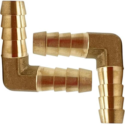 2pcs Brass Hose Barb Fitting 5/16" x 5/16" Barbed 90 Degree Elbow Connector L Right Angle by CX WONDERLAND - size: 5/16" Hose Barb