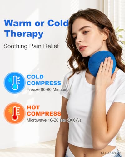 Reusable Round Hot Cold Therapy Gel Ice Packs for Injuries and Joint Pain - size: 2 Count (Pack of 1)