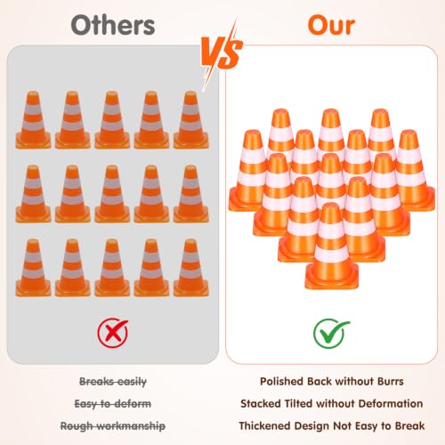 30/60/100 Pack Mini Traffic Cones, 1 Inch Tiny Construction Cones