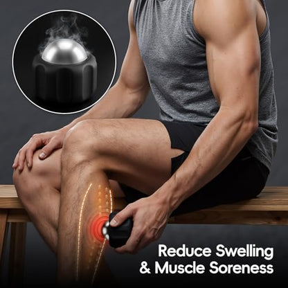 Cold Massage Roller Ball Ice Roller for Muscle Recovery-Black - color: Black