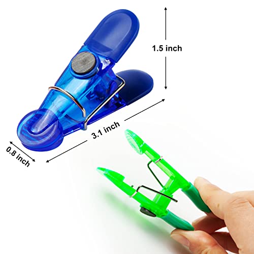 12 Pack Chip Bag Clips, Foods Snacks Bag Clamps Sealing Bar, Refrigerator Magnet Clips for Kitchen Use