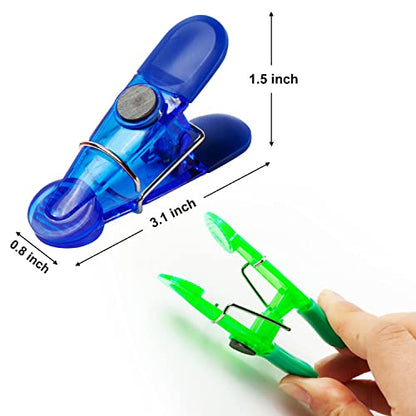 12 Pack Chip Bag Clips, Foods Snacks Bag Clamps Sealing Bar, Refrigerator Magnet Clips for Kitchen Use