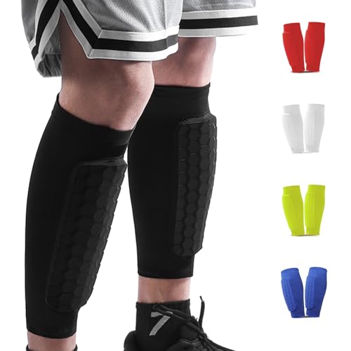 BIRDDIE Soccer Shin Guards Shin Pads for Kids Youth Adult - color: Black, size: Large