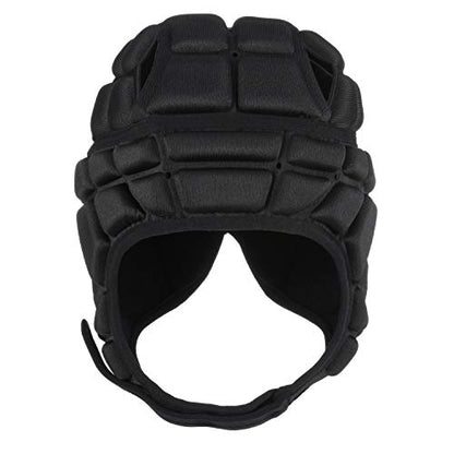Surlim Soft Shell Flag Football Helmet, Padded Rugby Scrum Cap for 7v7 - color: BLACK, size: Large