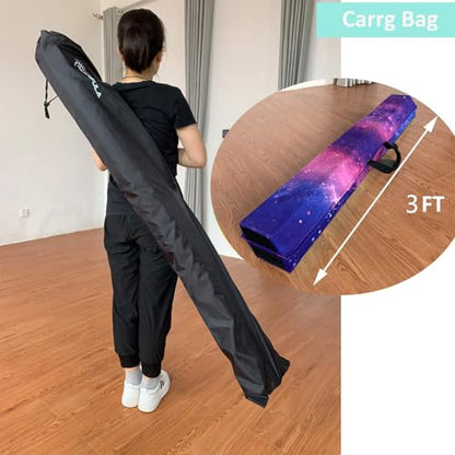 Marfula 6 FT / 8 FT / 9 FT Folding Gymnastics Beam Foam Balance Floor Beam - color: Magic Star, size: 6 Ft