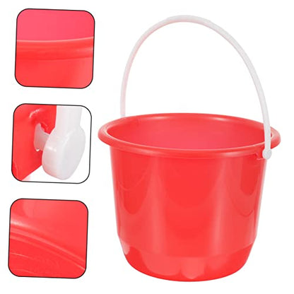 5L Plastic Bucket with Handle for Household Cleaning Gardening and Pet Care - Lightweight Multipurpose Water Pail for Indoor and Outdoor Use