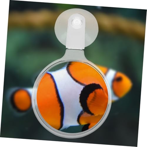 Didiseaon 4pcs Clear Acrylic Magnifier with Cup for Fish Tank Observation Lens for Plants and Animals Easy Installation and Use