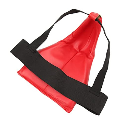 Boxing Groin Guard, Red Boxing Crotch Protector Jock Strap Supporter Adjustable Athletic Supporter Jock Strap Groin Protector Cup Men for Martial Arts for Boys Youth (M)