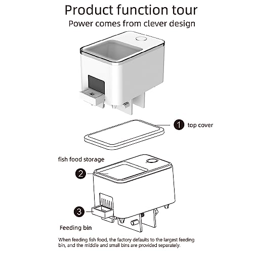 Weytoll Automatic Fish Feeder for Aquarium, WiFi Intelligent Timing Aquarium Goldfish Feeder with 100ML Large Capacity and Mobilephone APP Control Suitable for a Variety of Feed