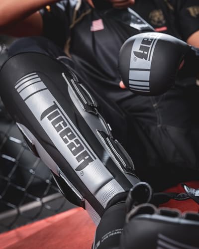 X4 Slate Shin Guards - MMA, Muay Thai, Martial Arts Shin Instep Guard for Training and Sparring, Pro Cage Fighter, Shin Protection MMA - size: Large-X-Large