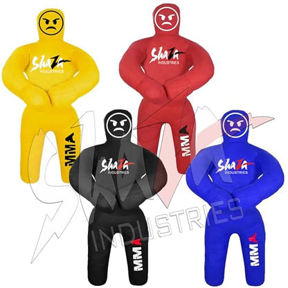 Shaza Grappling Kids Dummy for Fitness & Training, Pose, Strike & Throw Wrestling Dummy for 100cm. Punching Dummy for MMA, Jiu-Jitsu, Judo, Karate & Wrestling Practice & Sparring - color: Blue