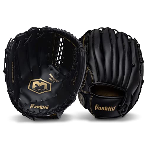 Franklin Sports Field Master Baseball Glove - color: Black/Gold, style: 12" - Trapeze Web