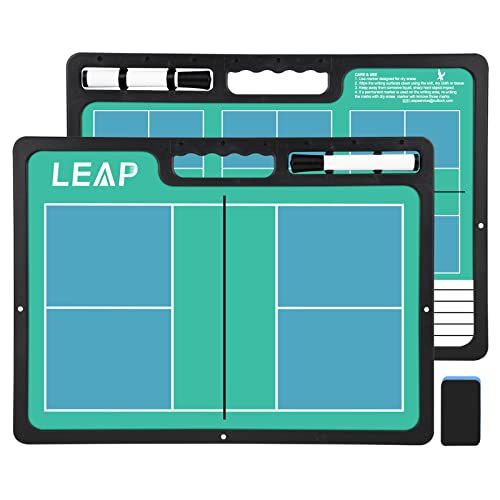 Coach Board Premium Tactical Clipboard Two Sides with Full & Half Court Dry Erase Marker Board for Basketball, Baseball, Soccer, Football, Hockey - color: Badminton / Pickelball