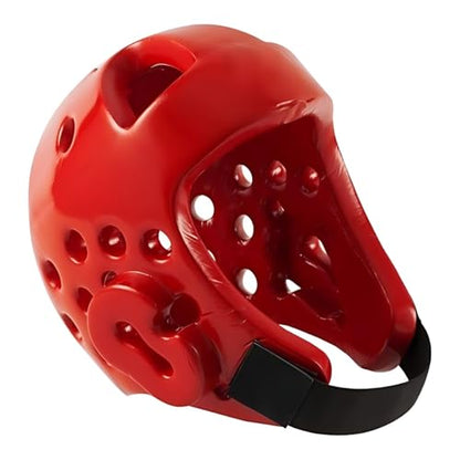 Youth & Adults Taekwondo Karate Headgear MMA Martial Arts Helmet, Soft Head Gear for Martial Art Grappling Muay Thai Kickboxing Taekwondo - color: RED, size: Small