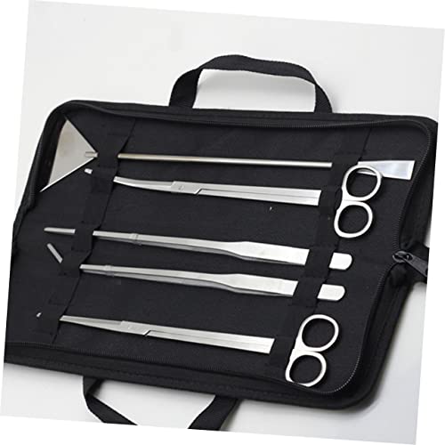 GANAZONO for Aquariums 5-piece Tool Set Scissor Tweezer Scraper Ideal for Fish Tank and Maintenance