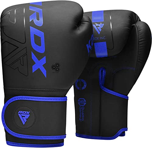 RDX Kids Unfilled Punching Bag Set 2FT, Non Tear Maya Hide Leather Kara Junior Hanging Bag for Kickboxing MMA Muay Thai Taekwondo Karate BJJ Strength Training, Home Gym Equipment - color: BLUE