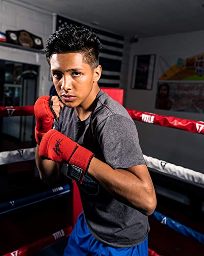 Title Boxing Attack Nitro Speed Wraps 2.0 - Boxing Wraps, Quick Wraps Boxing, Boxing Hand Wraps, Hand Wraps for Boxing Gloves, MMA Gloves, Wrist Wraps Boxing, Muay Thai Hand Wraps, Knuckle Protection - color: Red/Black, size: Youth