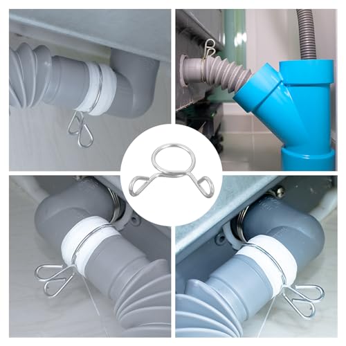 uxcell 15 Pcs Fuel Line Hose Tubing Spring Clips, 8.5mm Inner Dia 304 Stainless Steel Water Pipe Spring Clip Clamps for Motorcycle Scooter ATV