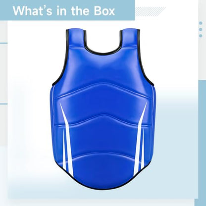 Chest Protector for Karate, Taekwondo, and Boxing, Padded Rib Shield for Muay Thai MMA Training, PU Leather Guard for Men and Women
