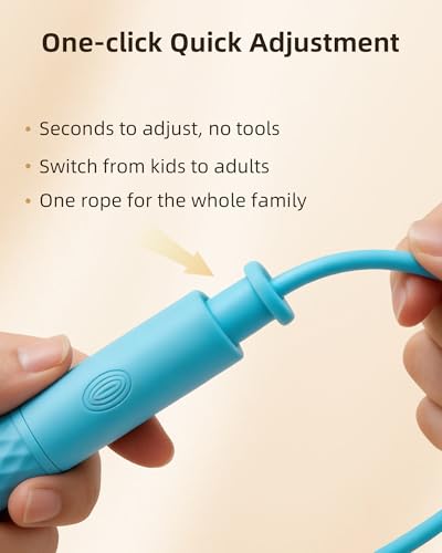 YUEDONG Self-Locking Speed Jump Rope with Dual Bearings for Kids and Adults | Dual ball bearings, self-locking adjustment, fingerprint grip, segmented PVC rope, for double unders, HIIT and home workouts