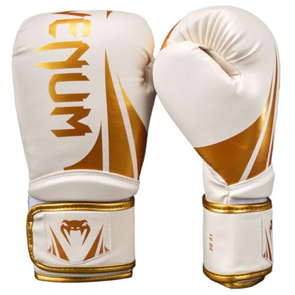 Venum Challenger Boxing Gloves - color: White/Gold, size: 16-Ounce, style: Challenger 2.5