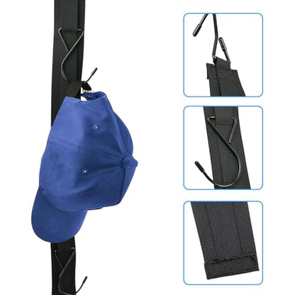 6pcs Hockey Hanger Portable Hanging Dryig Rack Hockey Gifts for Home and Outdoor Using in Ice Hockey Skating Football Camping Fishing 5 Hooks - color: Blackx 6