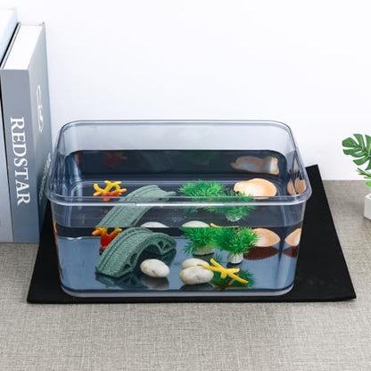 BESPORTBLE Fish Tank Mat 15.74X11.81In Aquarium Leveling Pad Thick Foam Cushion Non-Slip Shock Absorbing Aquarium Bottom Pad for 20 Gallon Fish Tanks