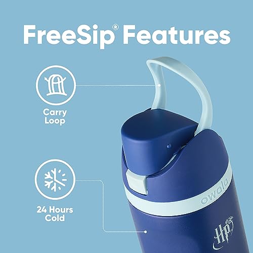 Owala Harry Potter FreeSip Stainless Steel Water Bottle 24 oz Ravenclaw - color: Ravenclaw, size: 24 Ounces